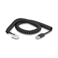 DeLock Barcode-Scanner-Kabel, RJ-50 Stecker zu USB Stecker