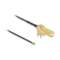 DeLock Antennenkabel, SMA (R) 90° PCB zu MHF 4L (S), 15cm