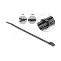 DeLock Kabelbinder, mit flachem Kopf, B 3,6mm, 15cm, Schwa