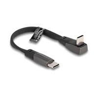 DeLock USB-Kabel, USB-C Stecker zu USB-C Stecker gewinkelt