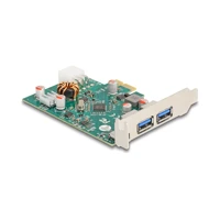 DeLock USB-Adapter, PCIe 2.0, USB 3.0x2 + USB-C 3.2 Gen 2