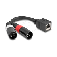 DeLock Audio-Adapter, XLR3 Stecker zu RJ-45 Buchse, 20cm