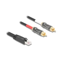 DeLock Audio-Adapter, RJ-45 Stecker zu RCA Stecker, 2m, Sc