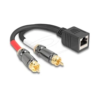 DeLock Audio-Adapter, RCA Stecker zu RJ-45 Buchse, 20cm, S