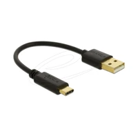 DeLock USB-Kabel, USB Stecker zu USB-C Stecker, 3A, 15cm