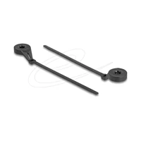 DeLock Kabelbinder, mit Befestigungsöse, 18cm, Schwarz (10