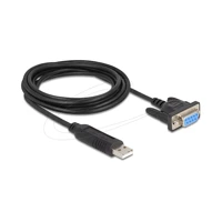 DeLock Kabel USB / seriell, USB Stecker zu DB-9 Buchse sch