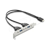 DeLock USB-Konsole, 20-poliger USB Typ E Stecker zu USB Bu