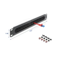 DeLock Kabelführungspanel mit Bürste, dunkelgrau, 1U, 30,5
