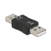 DeLock Gender Changer USB, USB Stecker zu USB Stecker, Schwarz