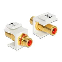 DeLock Modularer Einschub (Kopplung), RCA, Rot