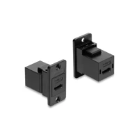 DeLock Panel Mount USB 2.0 Type-C Buchse> schwarz, Digital