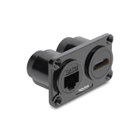 DeLock Dual Einbaubuchse RJ45 Bu Cat.6+ HDMI 4K schwarz, D