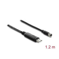 DeLock Navilock, USB-Kabel, USB m zu M8 W, wasserdicht, Ka