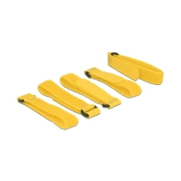 DeLock Kabelbinder Klettverschluss 5Stk m. Schl. gelb, Kab
