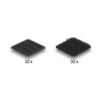 DeLock Klettverschluss, quadratisch, 2cm, Schwarz (3er-Pac