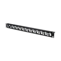 Digitus DN-91412, Patch Panel, RJ-45 X 24, Schwarz, RAL