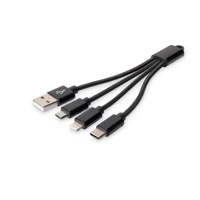 Digitus 3-in-1 Charger Cable, Lightning-Kabel, USB