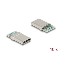 DeLock USB-C-Anschluss, USB-C Stecker, USB 2.0, 100V 66756