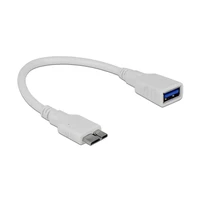 DeLock Datenkabel, USB Buchse zu Micro-USB, 20m, weiß 83469